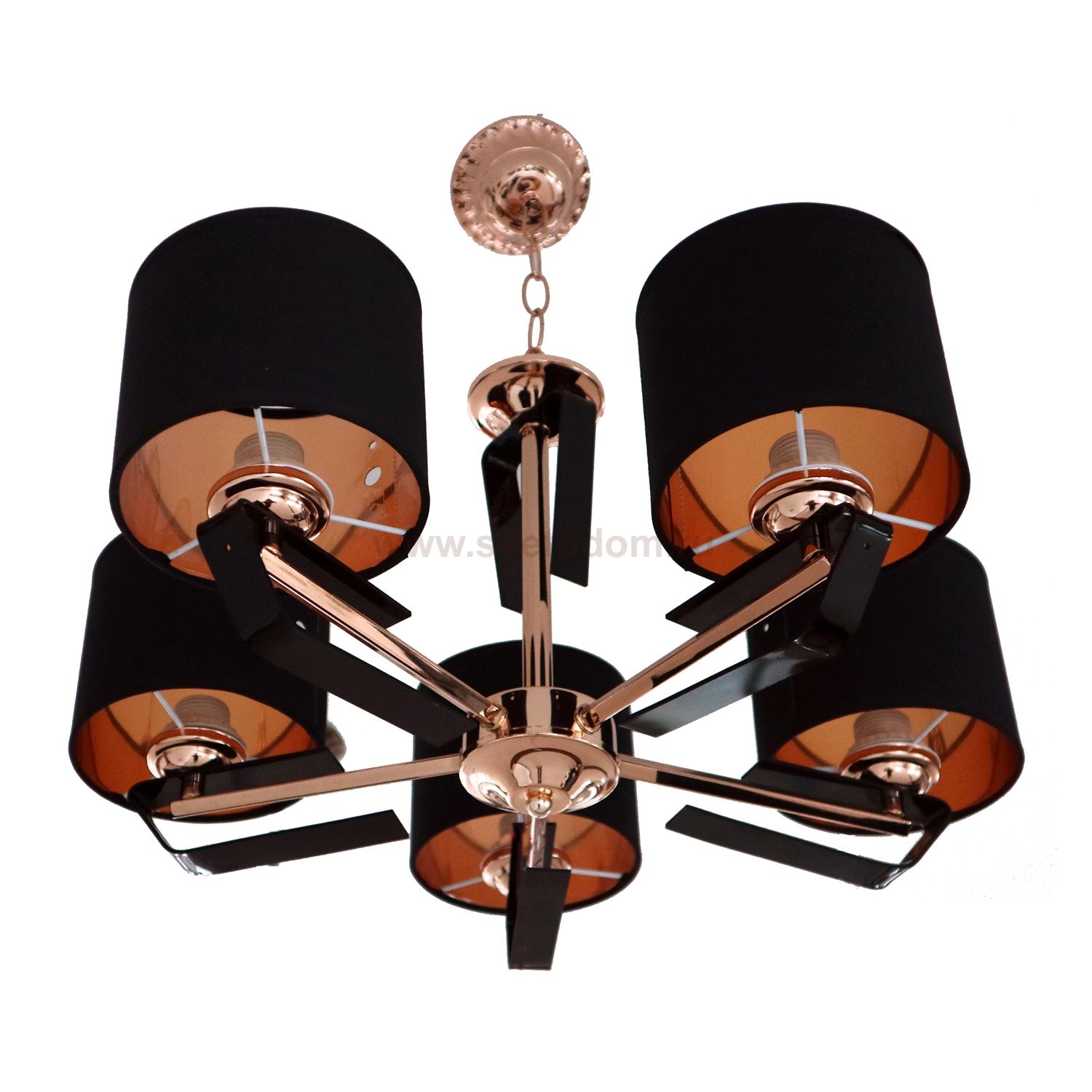 Люстра классическая Экономсвет 31437/5BK+FGD BK