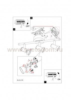 Светильник поворотный спот Eglo 31478 GLOSSY 1
