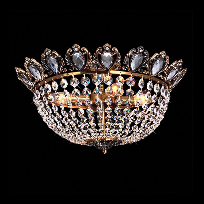 Люстра Eurosvet 3165/4 античная бронза /прозрачный хрусталь  Strotskis