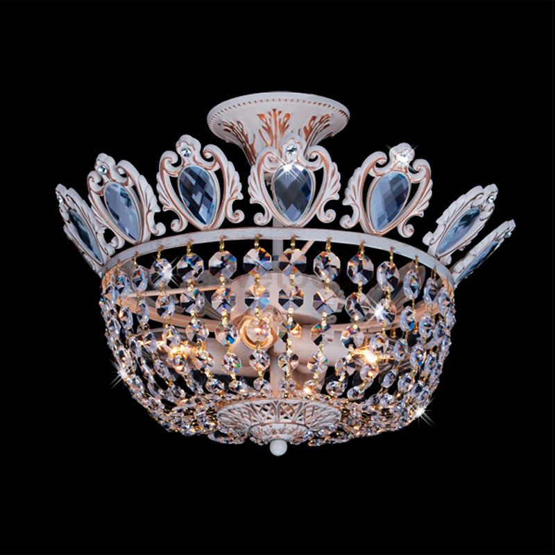 Люстра Eurosvet 3165/4 белый с золотом /прозрачный хрусталь Strotskis