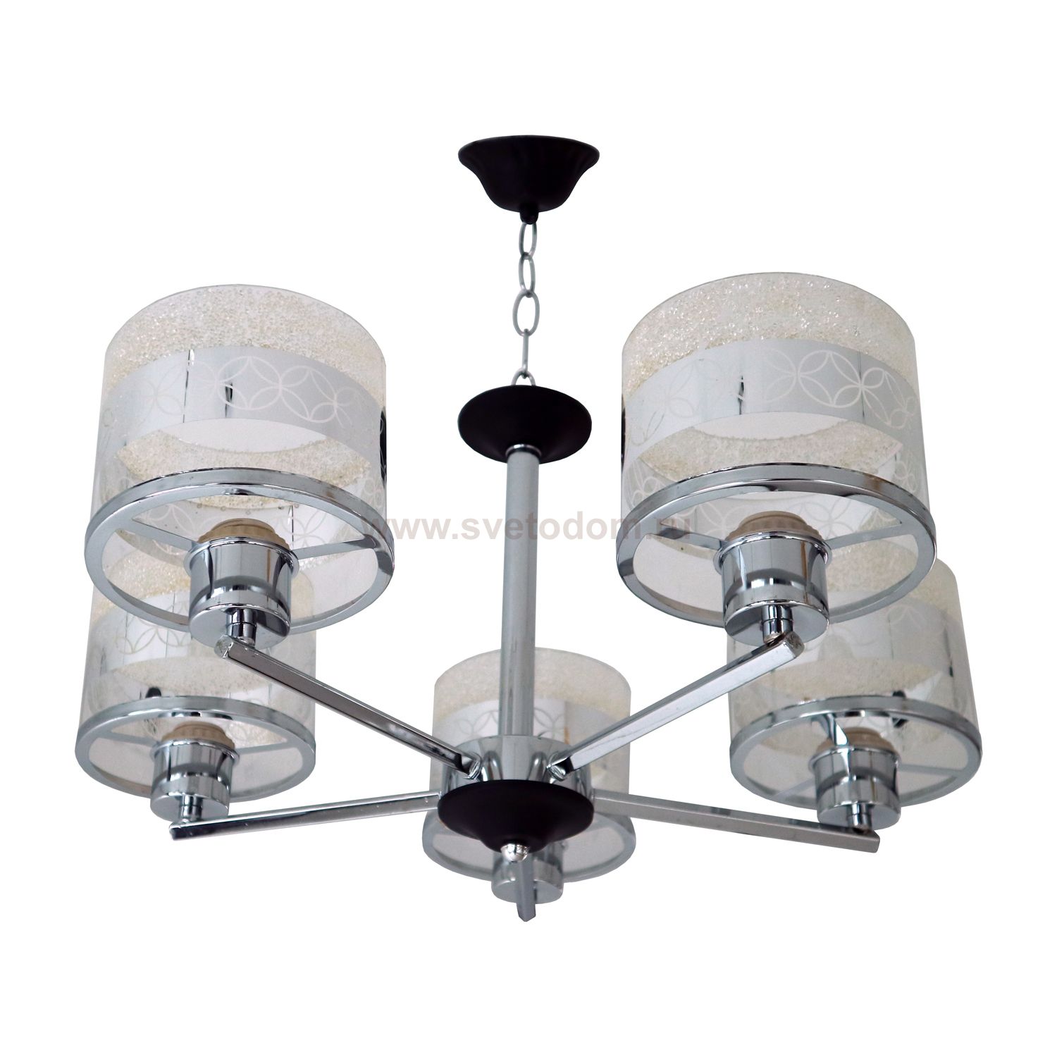 Люстра классическая Экономсвет 31723/5CR+BK CR+WT