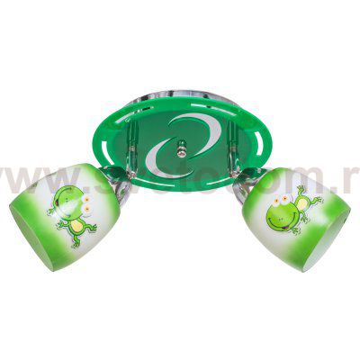 Детский светильник Экономсвет 3182/2CR WT+GN