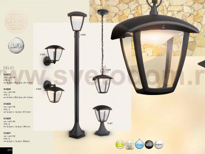 Светильник уличный DELIO 31825 Globo