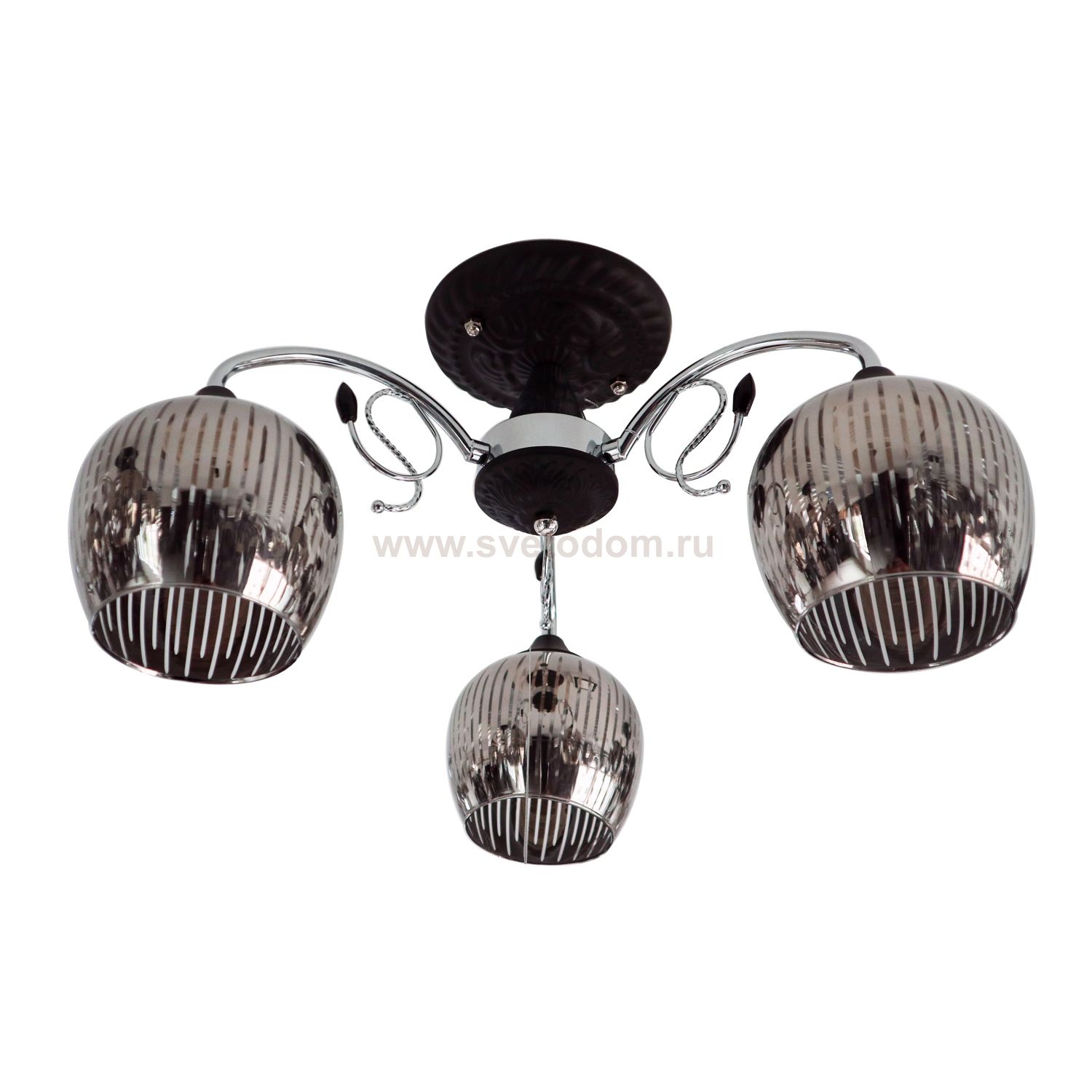 Люстра современная Экономсвет 31875/3CR+BK SM