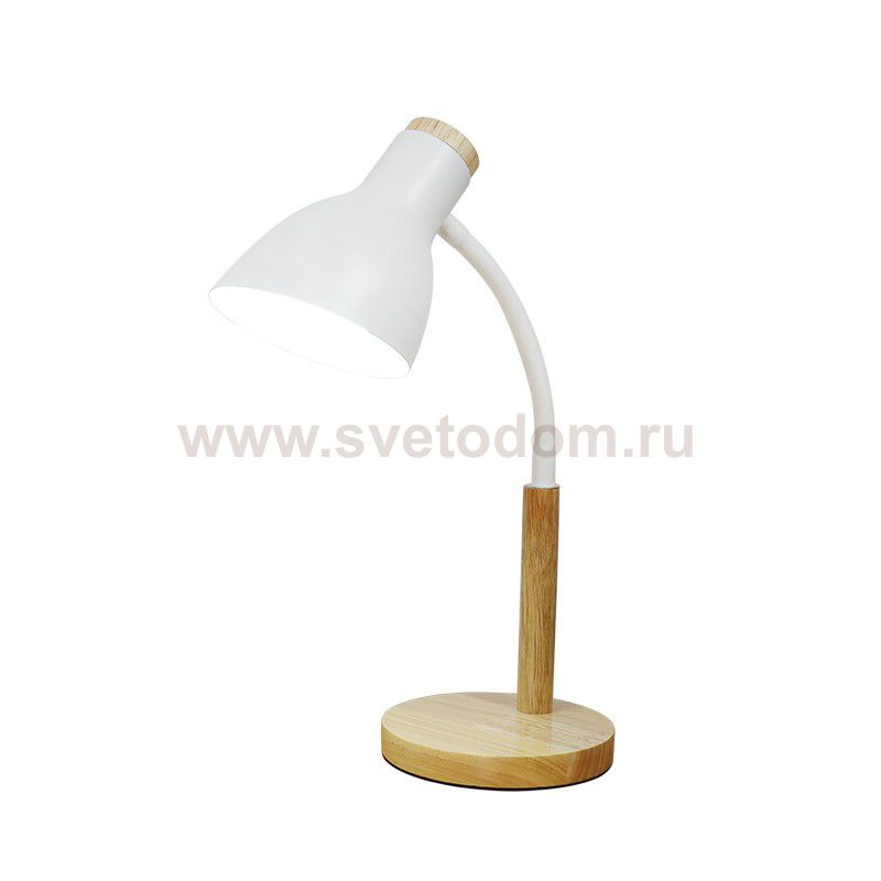 Настольная лампа ученическая 32010 WHITE+WOOD ЭкономСвет
