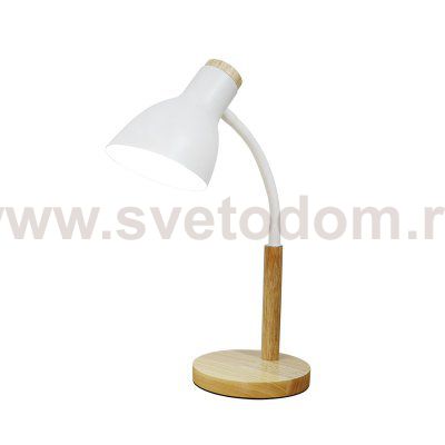 Настольная лампа ученическая 32010 WHITE+WOOD ЭкономСвет