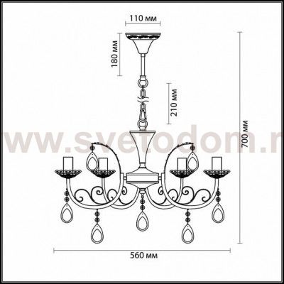 Люстра Odeon light 3207/5 LORENA