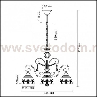 Люстра Odeon light 3208/3 MILAGROS