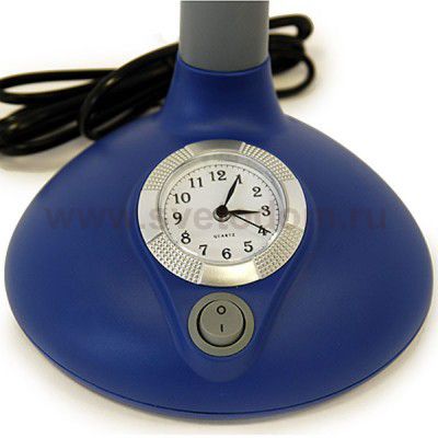 Светильник настольный Compak с часами МТ-3218-7 синий