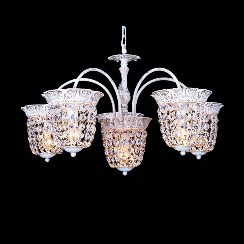 Люстра Eurosvet 3231/6 белый с золотом /прозрачный хрусталь Strotskis