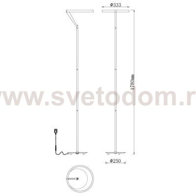 Торшер Divinare SOLE 3234/06 PN-1