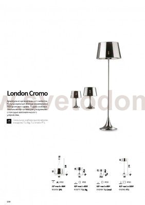 Ideal Lux LONDON TL1 SMALL CROMO