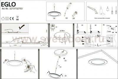 Светодиодная ультратонкая потолочная панель Eglo 32737 FUEVA-C