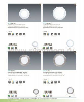 Встраиваемая светодиодная панель Eglo 32754 FUEVA-C