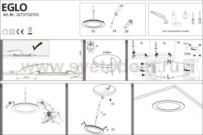 Светодиодная ультратонкая потолочная панель Eglo 32753 FUEVA-C