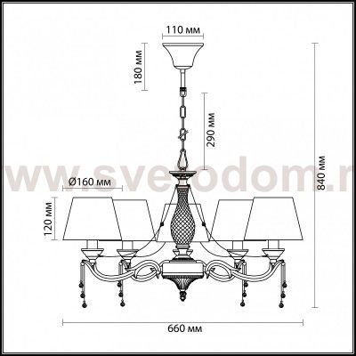 Люстра Odeon light 3279/5 FEMINA