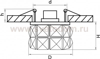 Светильник встраиваемый Lightstar 32802 Onda grande
