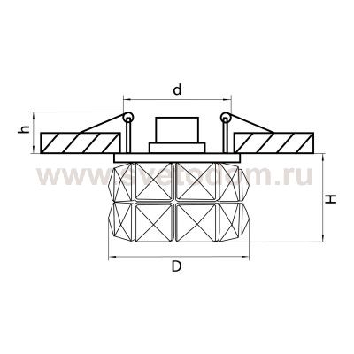 Светильник встраиваемый Lightstar 32804 Onda grande