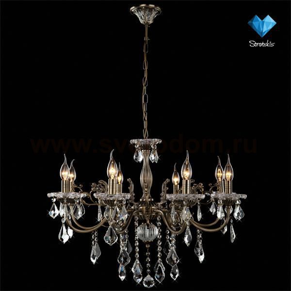 Люстра хрустальная Eurosvet 3281/8 античная бронза