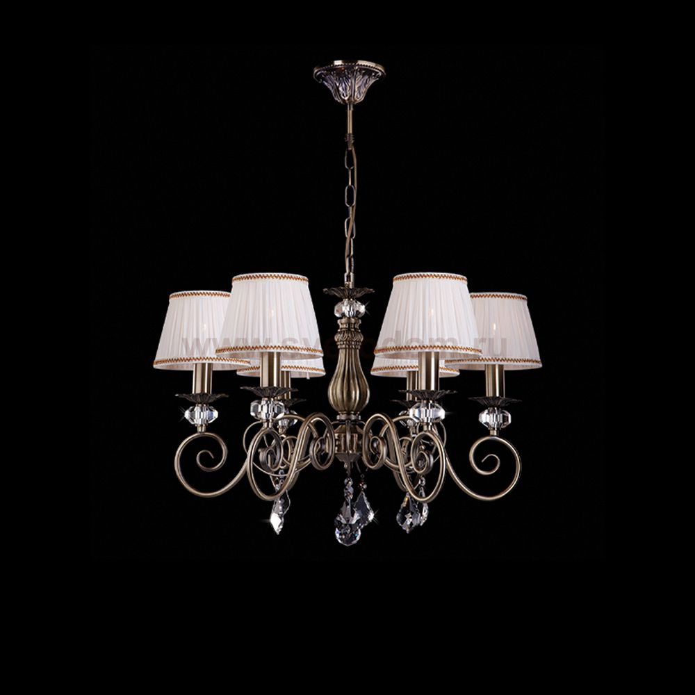 Люстра Eurosvet 3300/6 античная бронза/прозрачный хрусталь