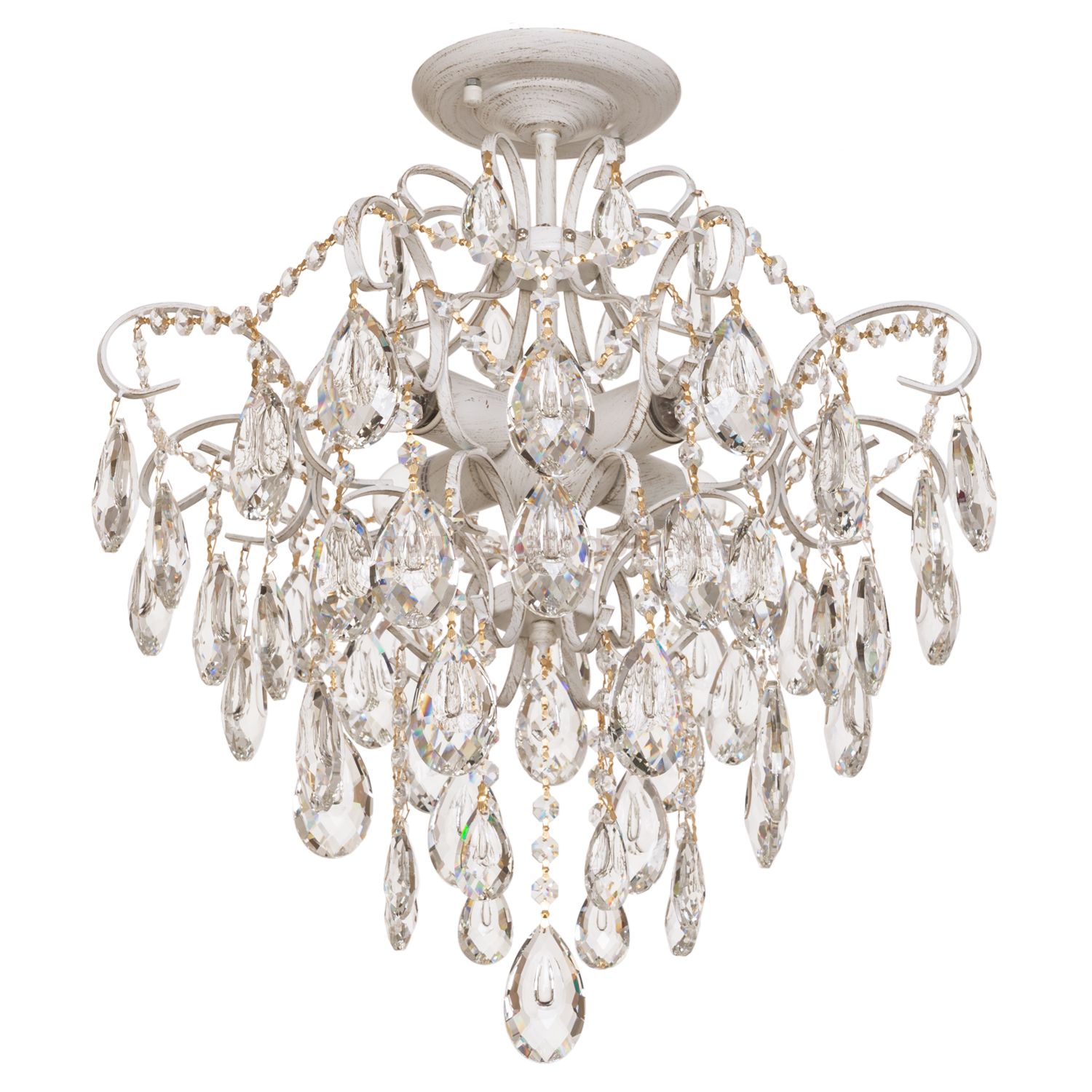 Люстра с хрусталем 33068/4WG+WT Экономсвет