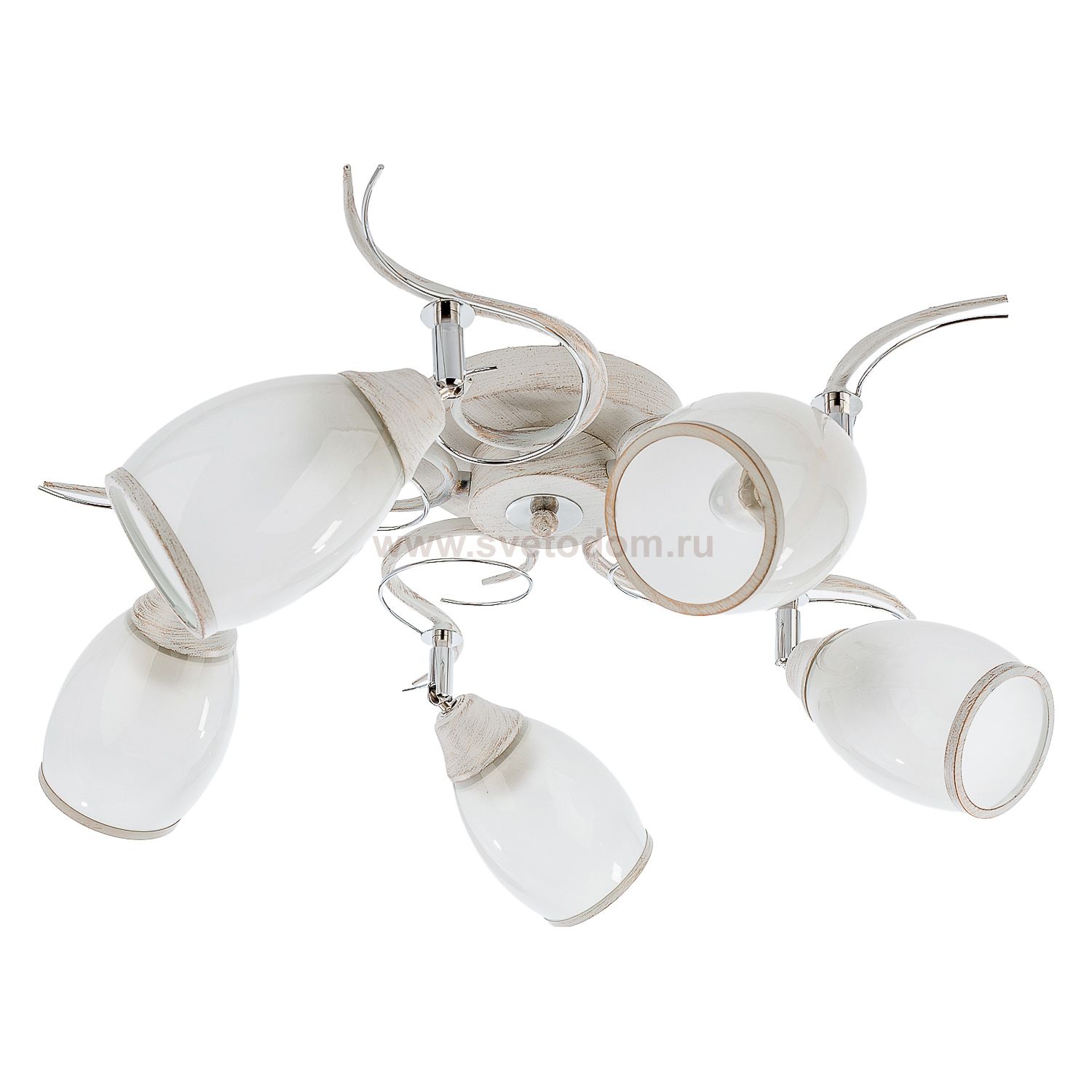 Светильник ЭкономСвет 33178/5WT+CR WT