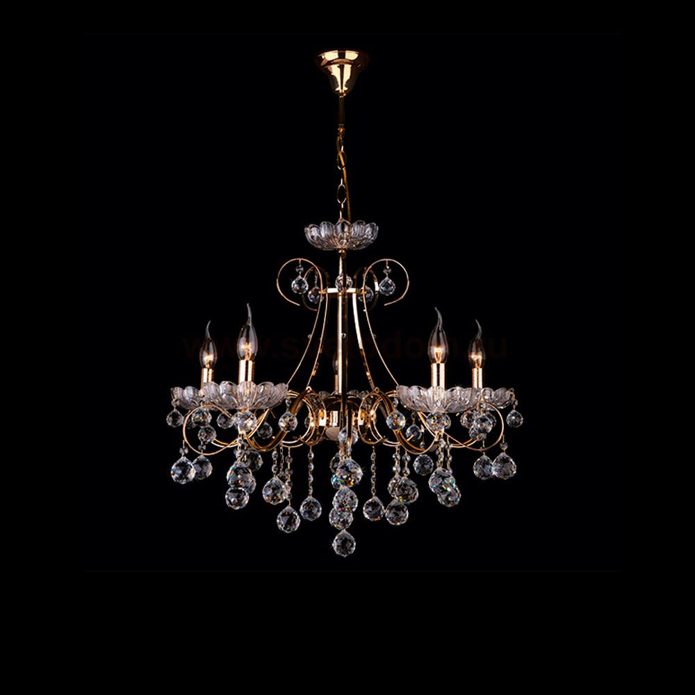 Люстра Eurosvet 3321/5 золото/прозрачный хрусталь