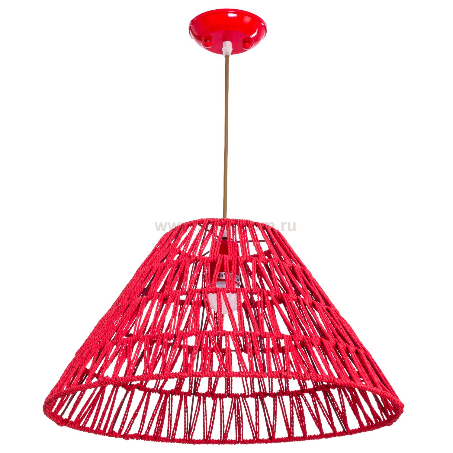 Светильник из ротанга Экономсвет 3328A/1P RD