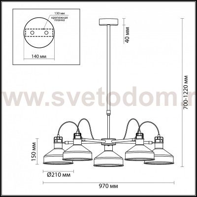 Люстра Odeon light 3329/5 LURDI