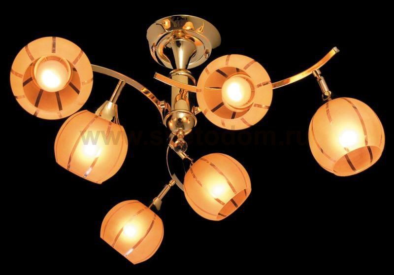 Люстра Eurosvet 3353/6 золото/коричневый