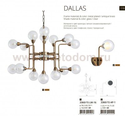 Плафон стекло шар 100мм под резьбу G9 20мм Divinare 3360 DALLAS