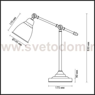 Настольная лампа Odeon light 3373/1T CRUZ