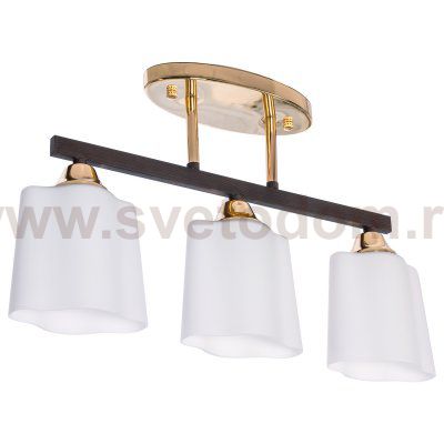 Светильник ЭкономСвет 33888/3FGD+BR WT*8