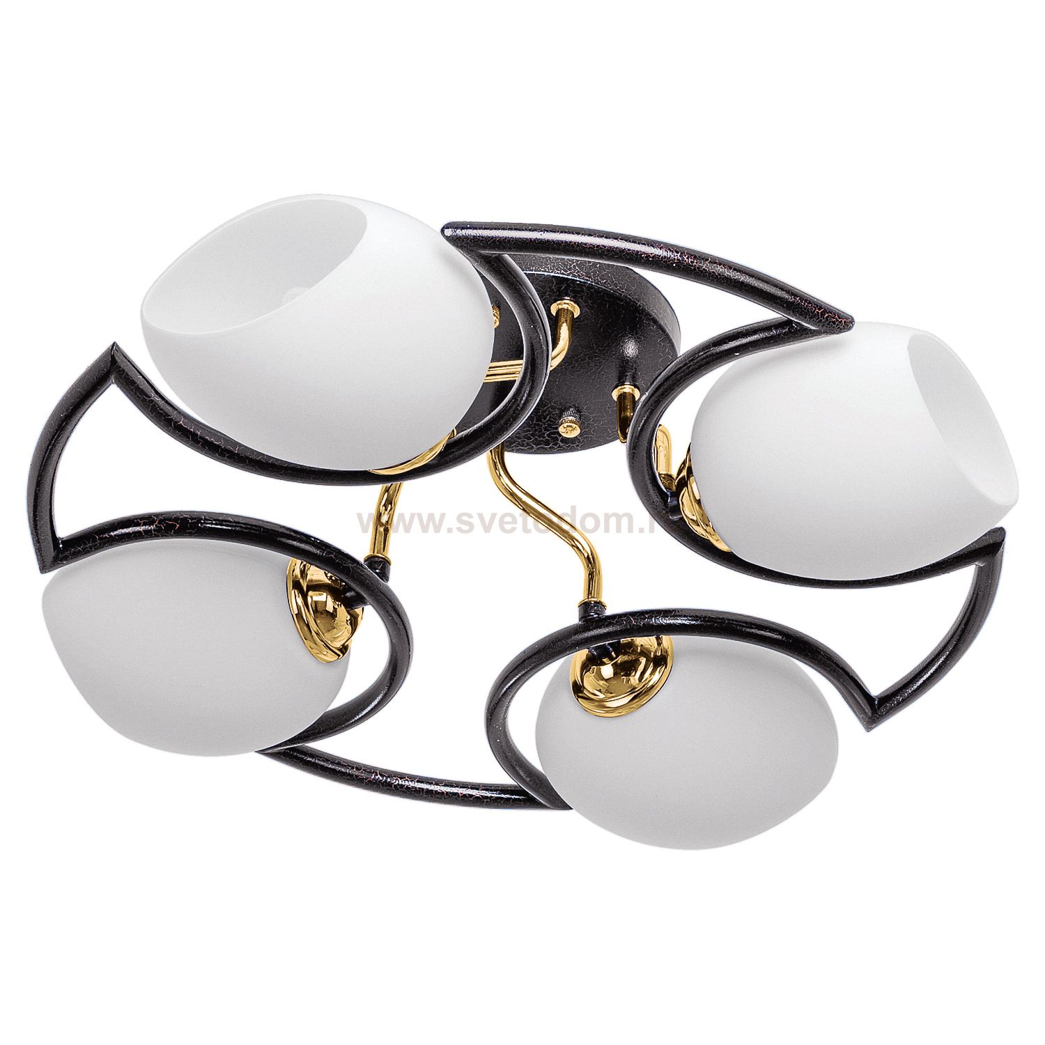 Светильник ЭкономСвет 33916/4FGD BKD WT