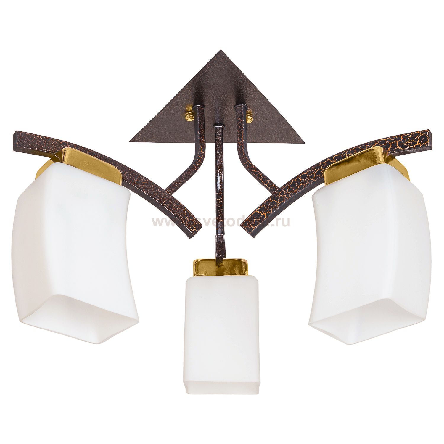 Светильник ЭкономСвет 33921/3FGD+BKD WT*D