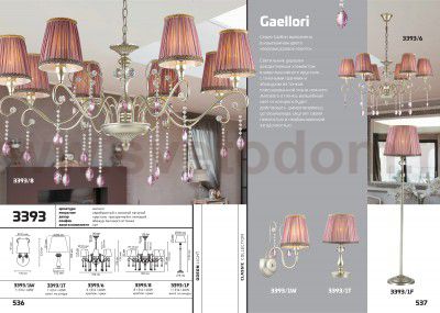 Светильник настенный бра Odeon light 3393/1W GAELLORI