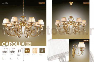 Светильник настенный бра Odeon light 3398/1W CAROLLA