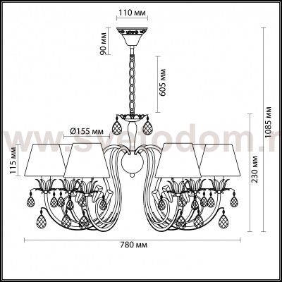Люстра Odeon light 3398/6 CAROLLA