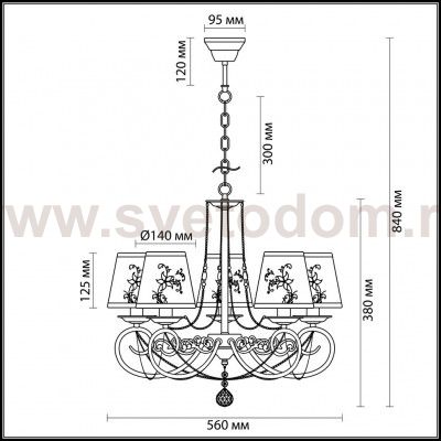 Люстра Lumion 3405/5 TIERRI