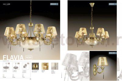 Светильник настенный бра Odeon light 3413/1W FLAVIA