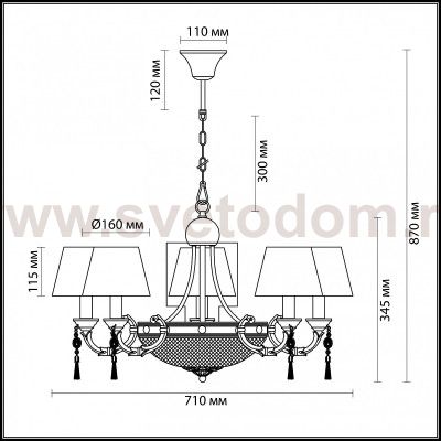 Люстра Odeon light 3413/8 FLAVIA