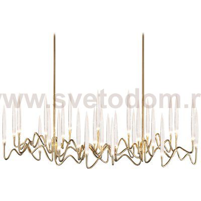 Люстра На Штанге Il Pezzo Chandelier Brass And Crystals L120 By Imperiumloft