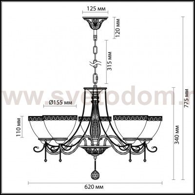 Люстра Lumion 3428/5 BERZA