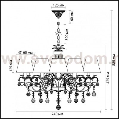 Люстра Odeon light 3431/8 PLESANSA