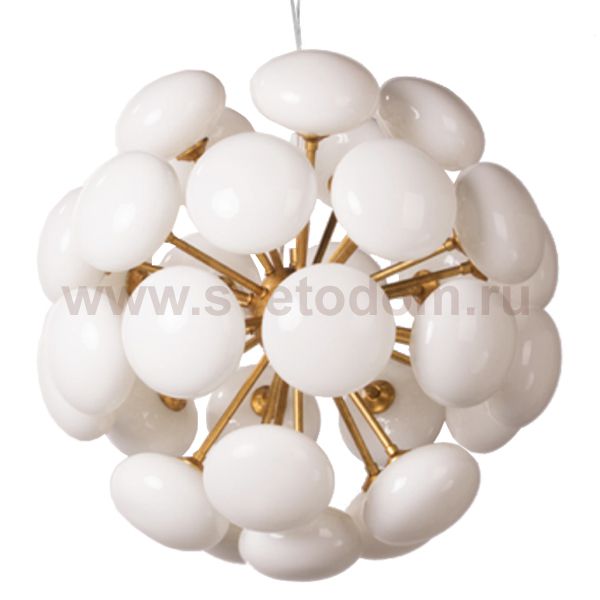 Подвесная Люстра Mid-Century Sputnik Milk Glass Chandelier By Imperiumloft