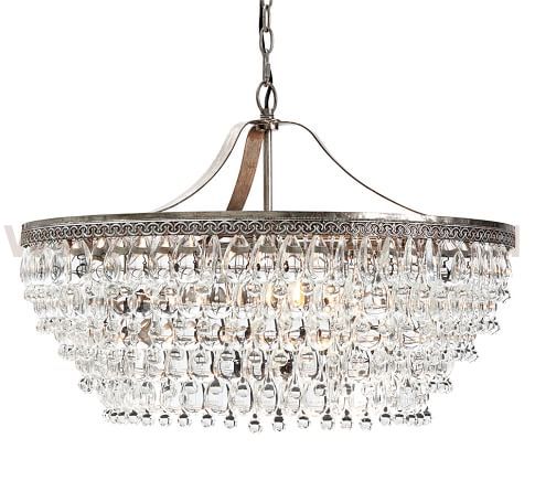 Подвесная Люстра Clarissa Glass Drop Petite Round Chandelier By Imperiumloft