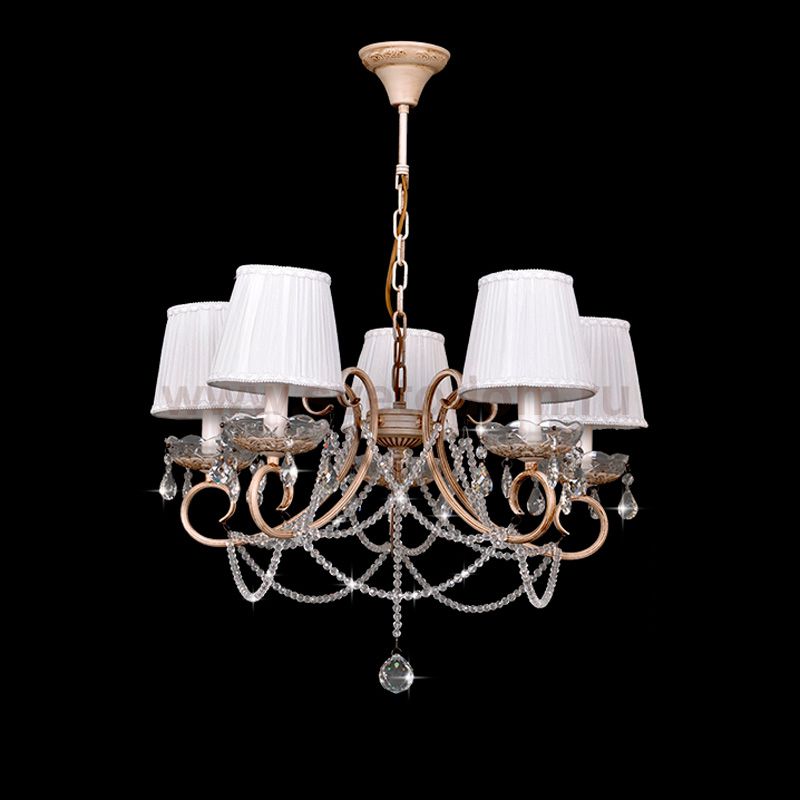 Люстра Eurosvet 3469/5 бежевый/прозрачный хрусталь Strotskis