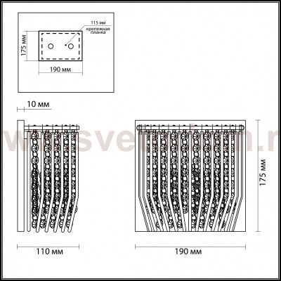 Светильник настенный бра Odeon light 3478/1W ELOI
