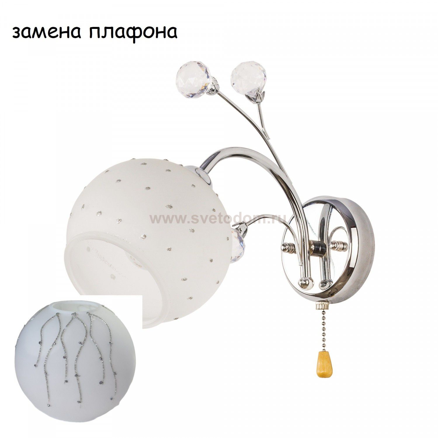 Бра классическое 3481N/1wCR WT ЭкономСвет