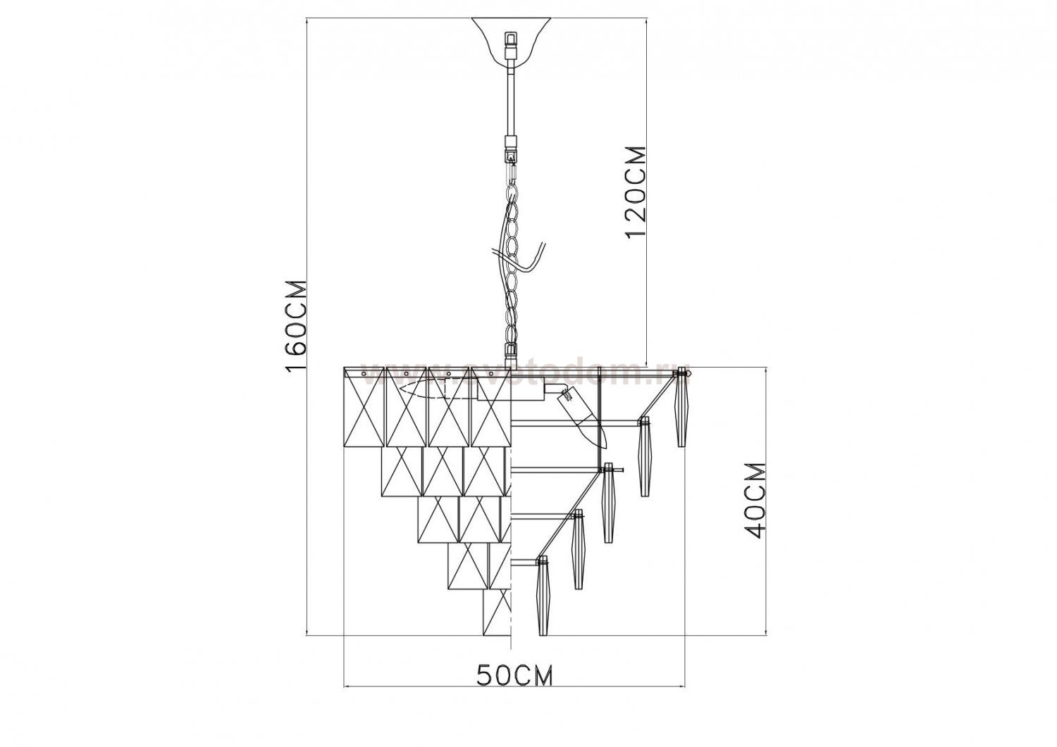 Люстра подвесная Divinare 3508/17 LM-6 CHARA